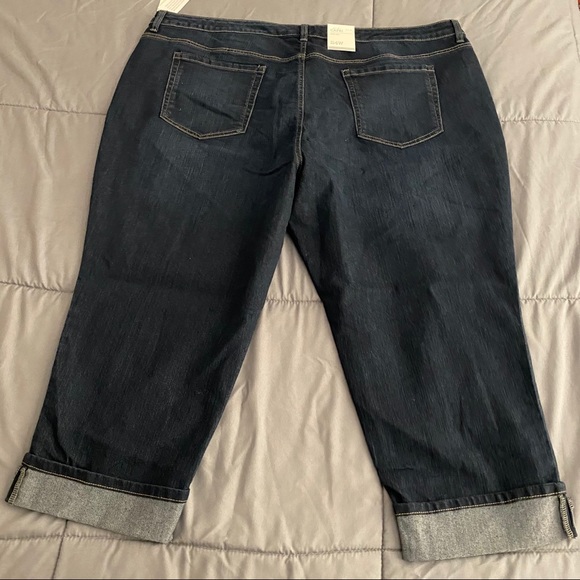 Style & Co Denim Blue Plus Mid-Rise Capri Pants 24W - Picture 2 of 11